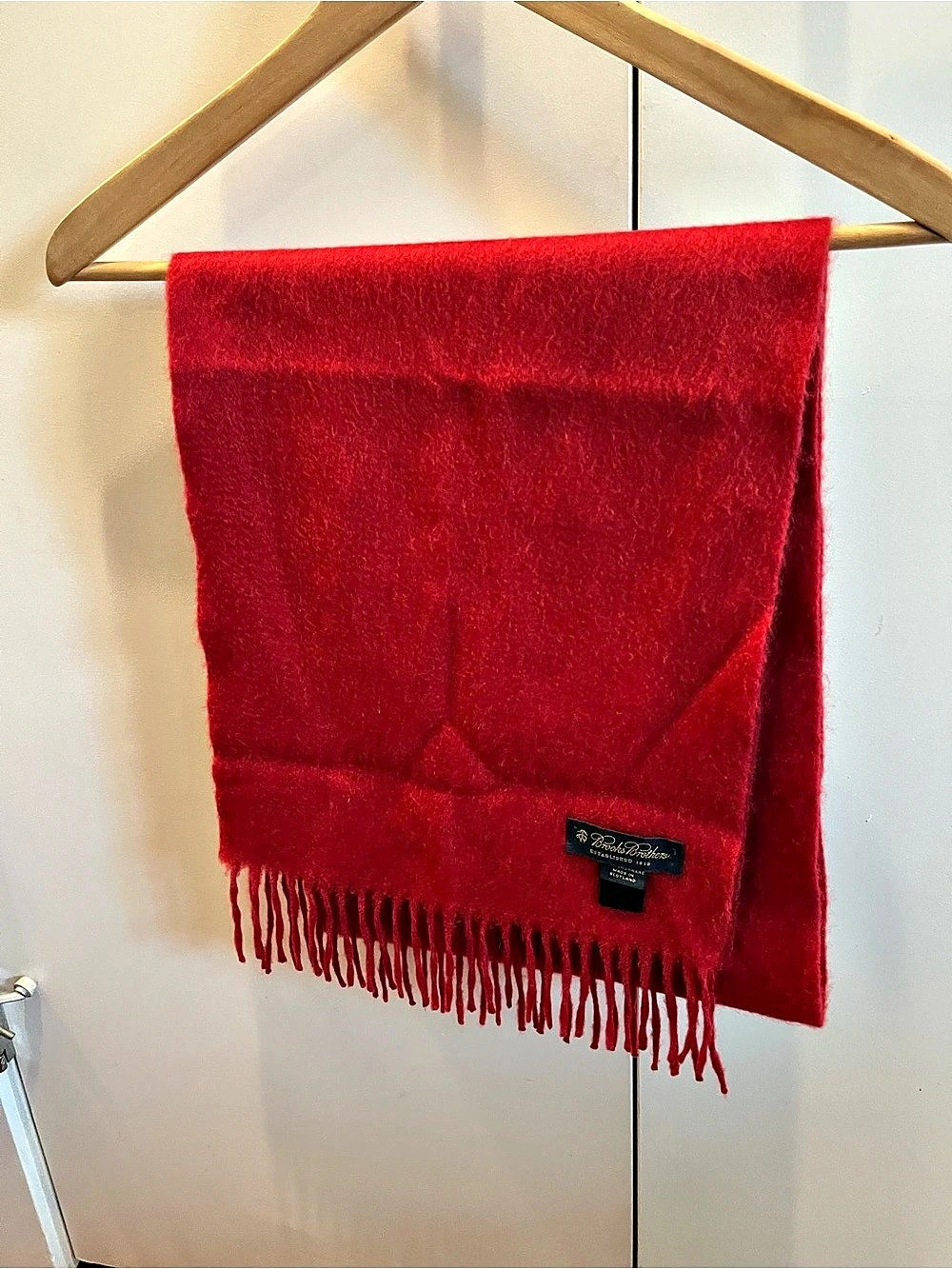 Brooks Brothers Cashmere Scarf in Red